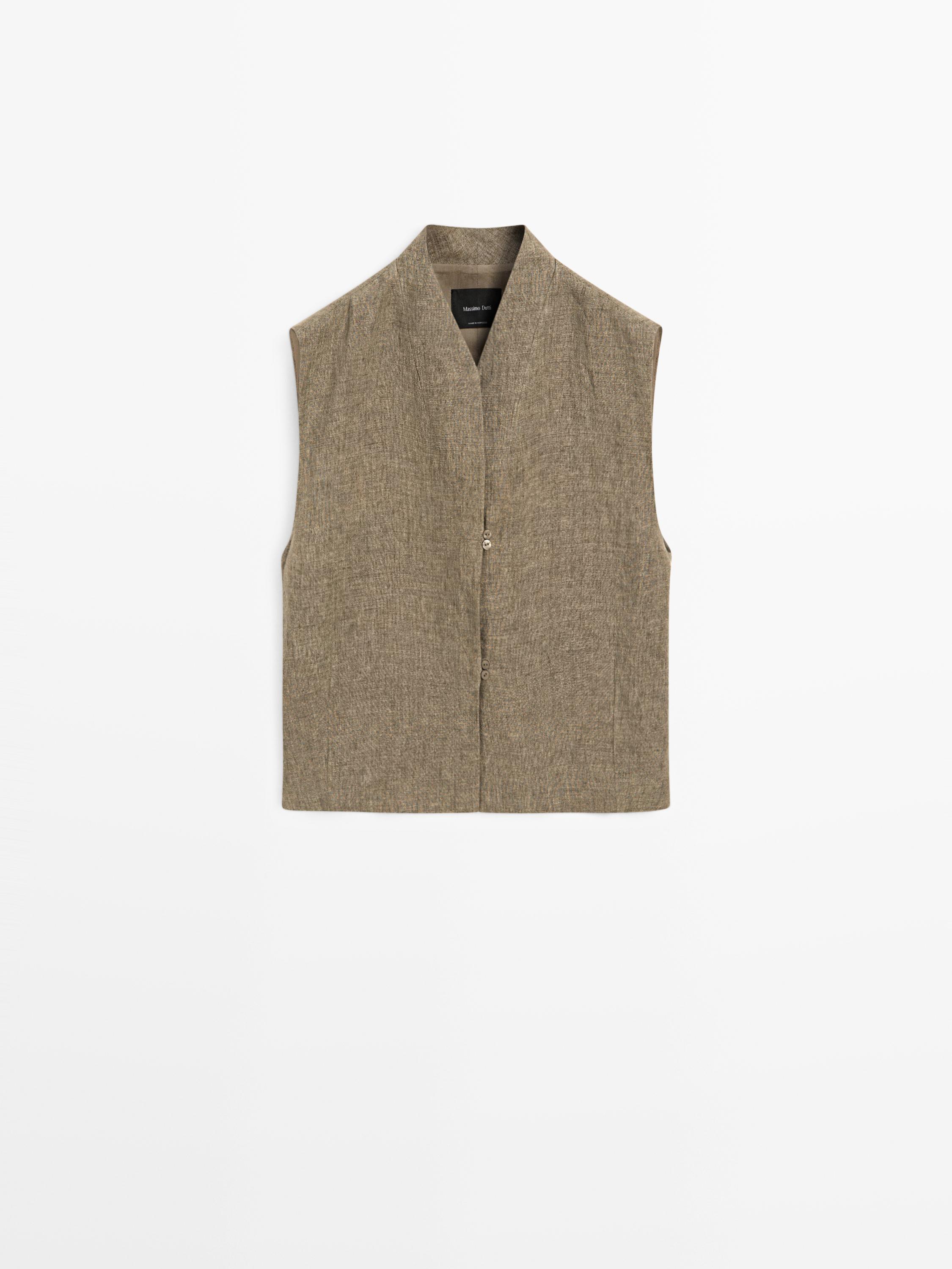 100% linen waistcoat
